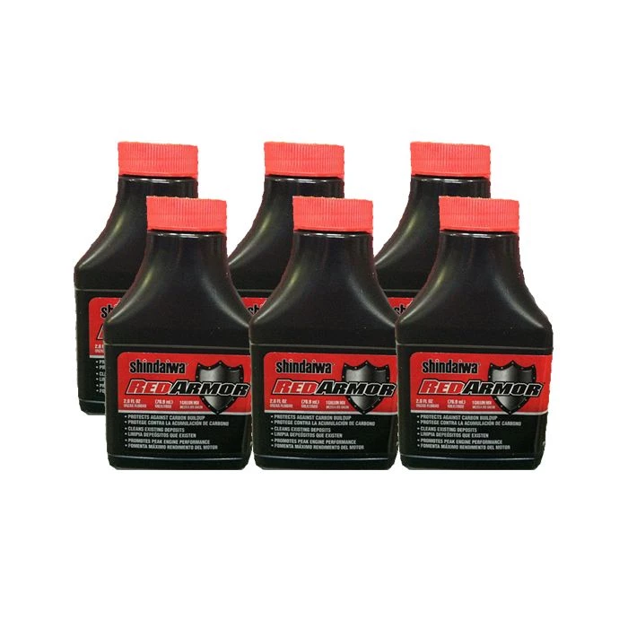 Shindaiwa Red Armor 2.5 Gallon Mix of 2-Cycle Oil 6.4 Oz., 6-pack 1 Shindaiwa Red Armor 2.5 Gallon Mix of 2-Cycle Oil 6.4 Oz., 6-pack